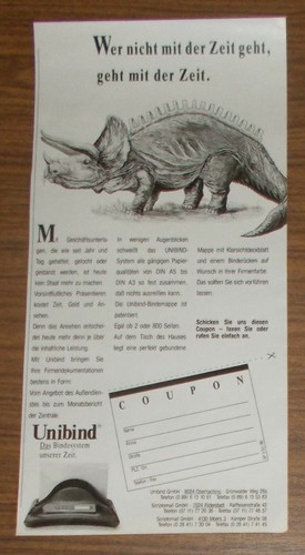 Seltene werbung unibind das - unibind,